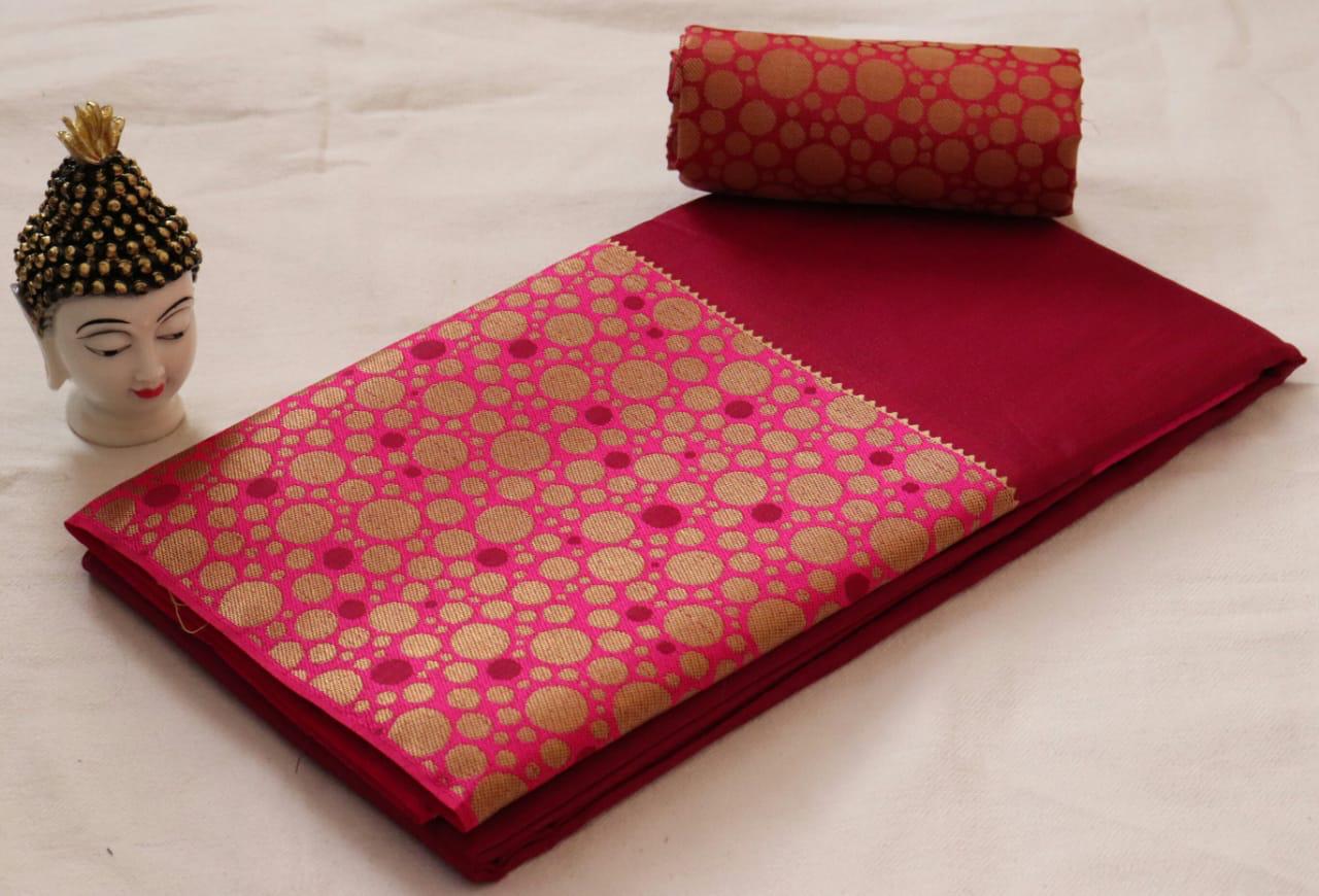 New Crystal Silk Cotton Designer Party Wear Saree Collection 